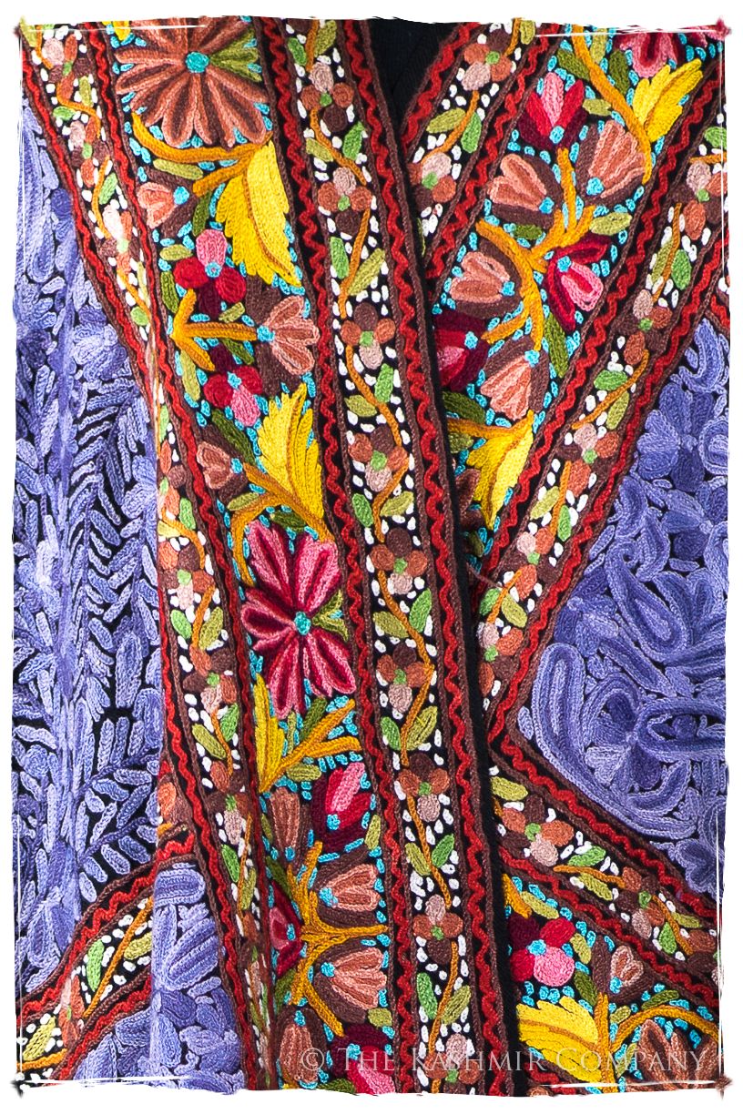 En Présence de l'élégance bleu Antiquaires Shawl