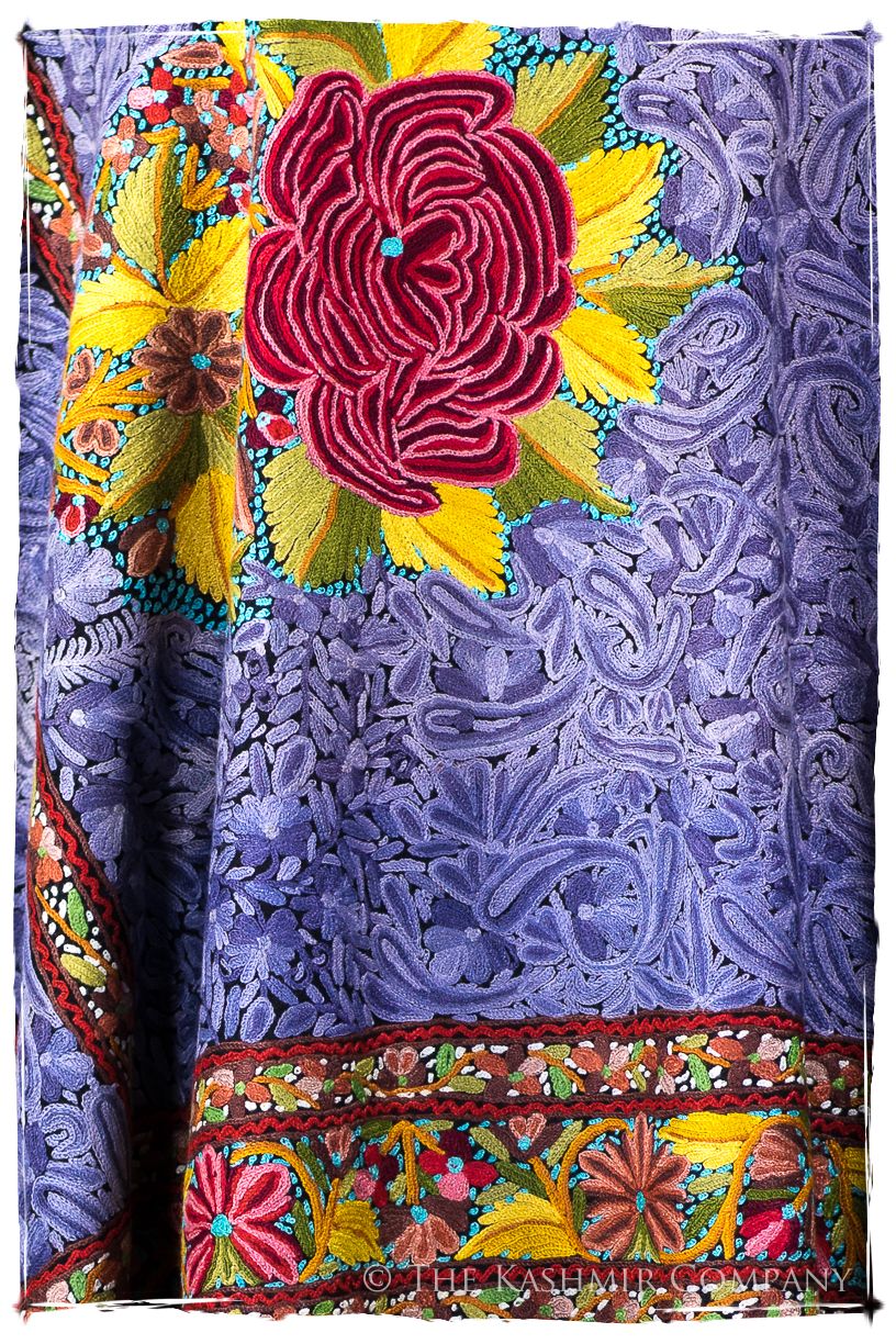 En Présence de l'élégance bleu Antiquaires Shawl