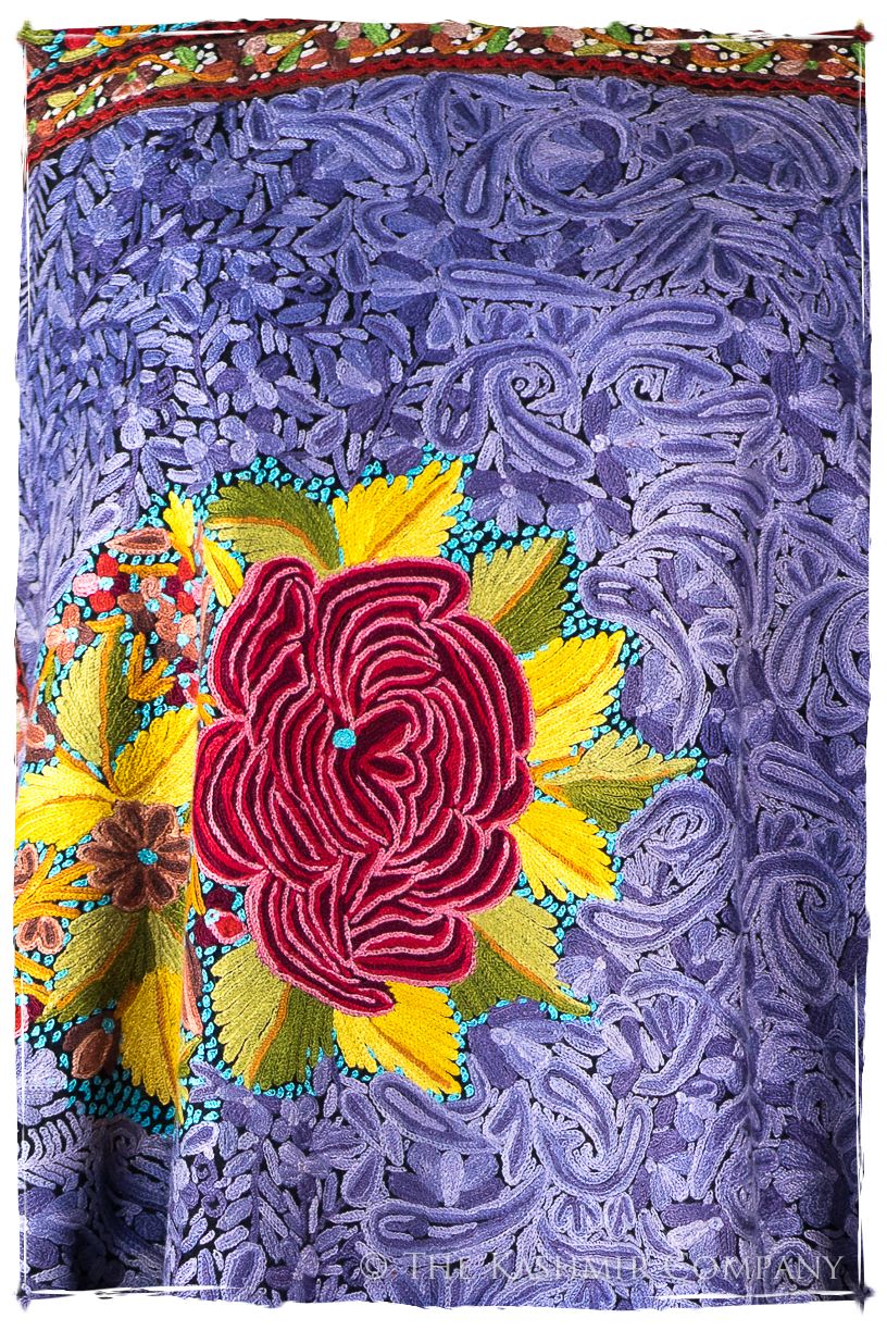 En Présence de l'élégance bleu Antiquaires Shawl