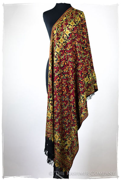 Jardin de la reine Autrichienne Paisley Antiquaires Shawl