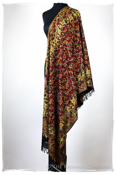 Jardin de la reine Autrichienne Paisley Antiquaires Shawl