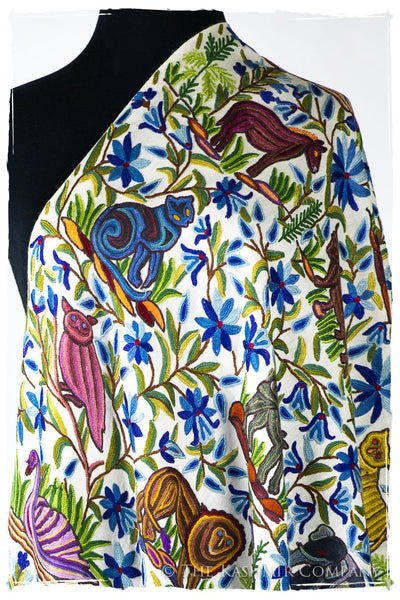 Jardin Ivoire du Sanctuaire Colonial indien Antiquaires Shawl