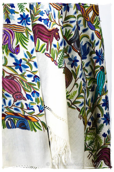 Jardin Ivoire du Sanctuaire Colonial indien Antiquaires Shawl