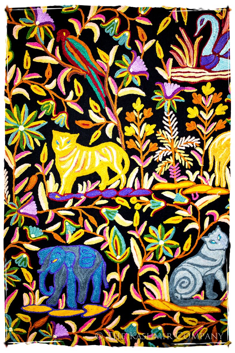 Jardin de Crépuscule du Sanctuaire Colonial Indien Antiquaires Shawl
