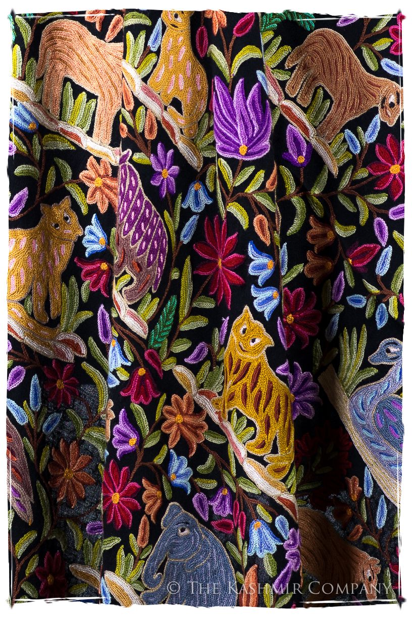 Jardin de Crépuscule du Sanctuaire Colonial Indien Antiquaires Shawl