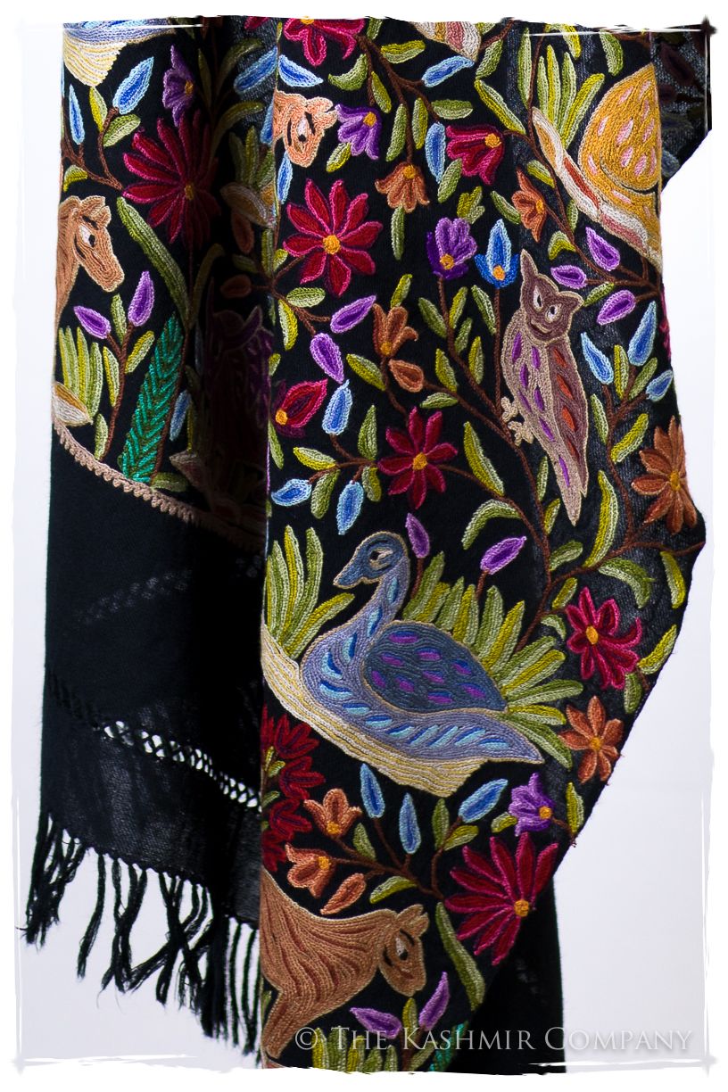 Jardin de Crépuscule du Sanctuaire Colonial Indien Antiquaires Shawl