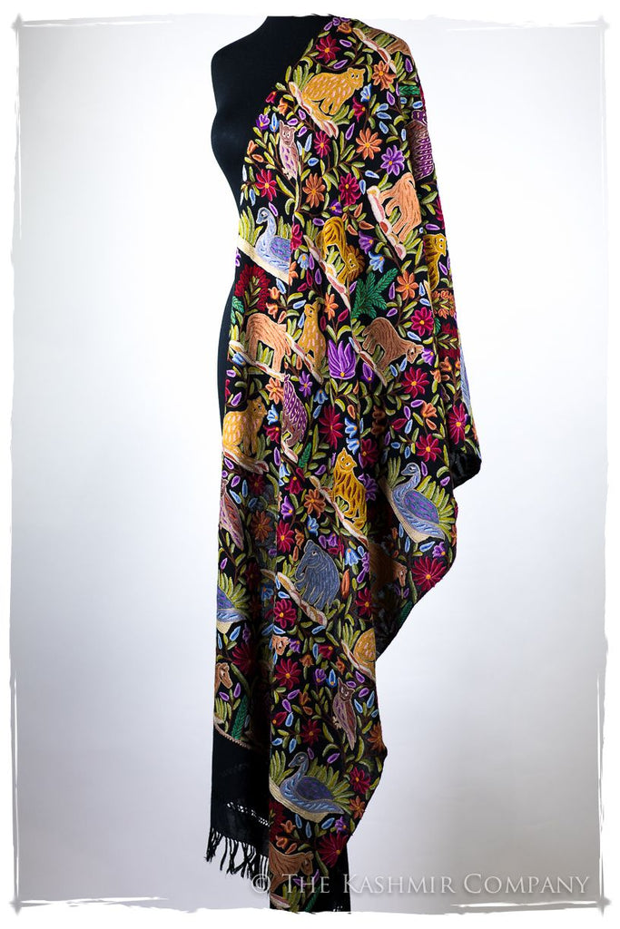 Jardin de Crépuscule du Sanctuaire Colonial Indien Antiquaires Shawl