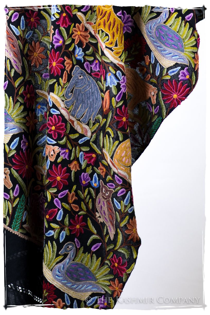 Jardin de Crépuscule du Sanctuaire Colonial Indien Antiquaires Shawl
