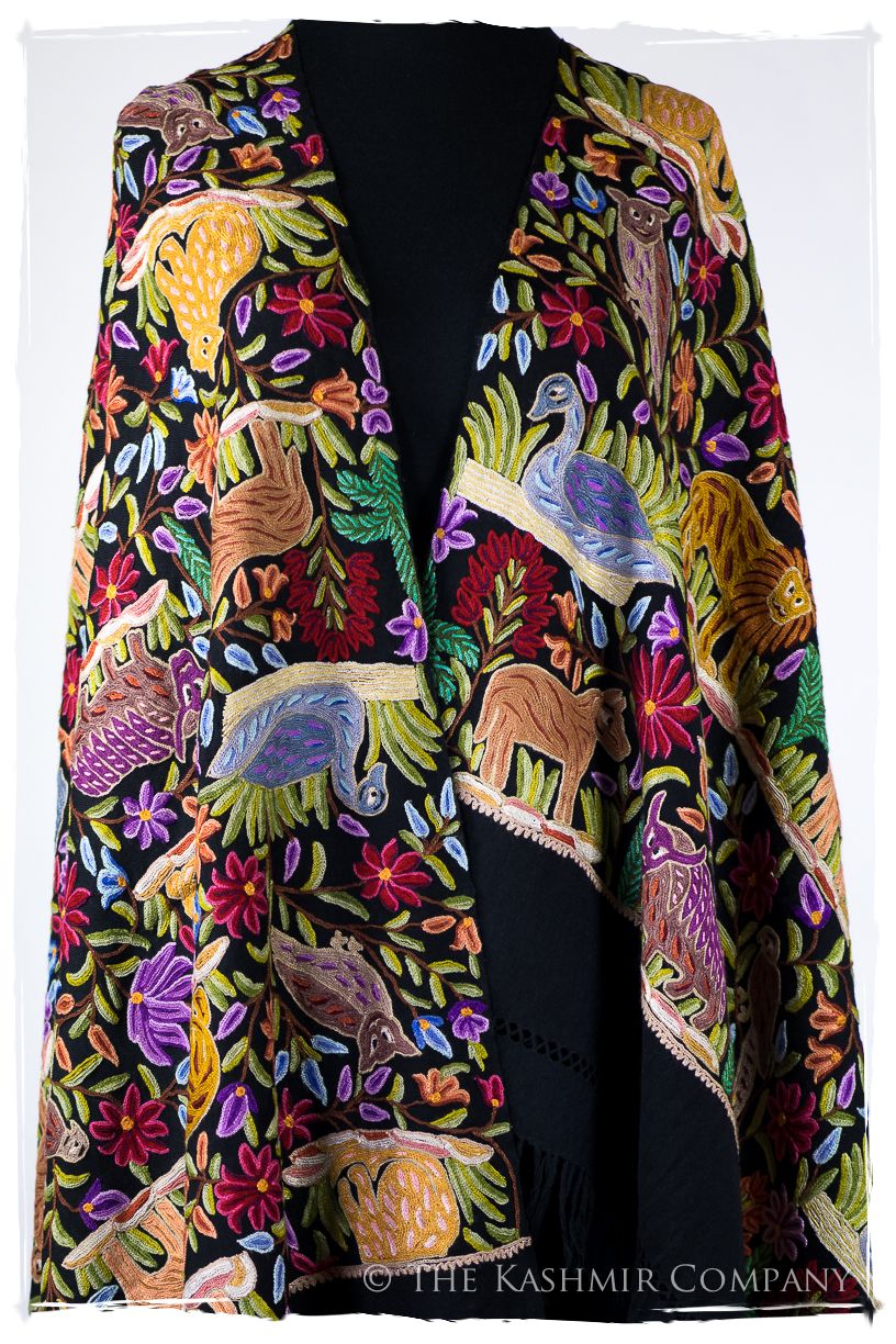 Jardin de Crépuscule du Sanctuaire Colonial Indien Antiquaires Shawl
