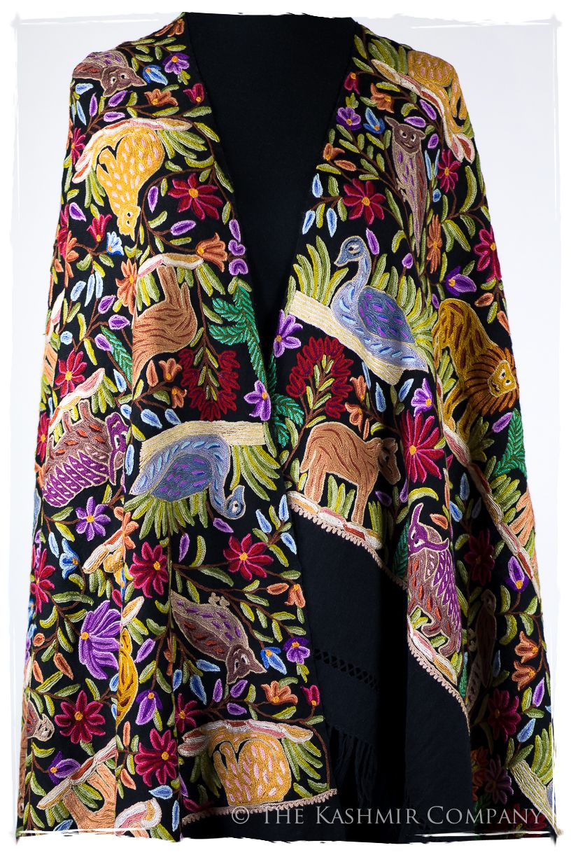 Jardin de Crépuscule du Sanctuaire Colonial Indien Antiquaires Shawl