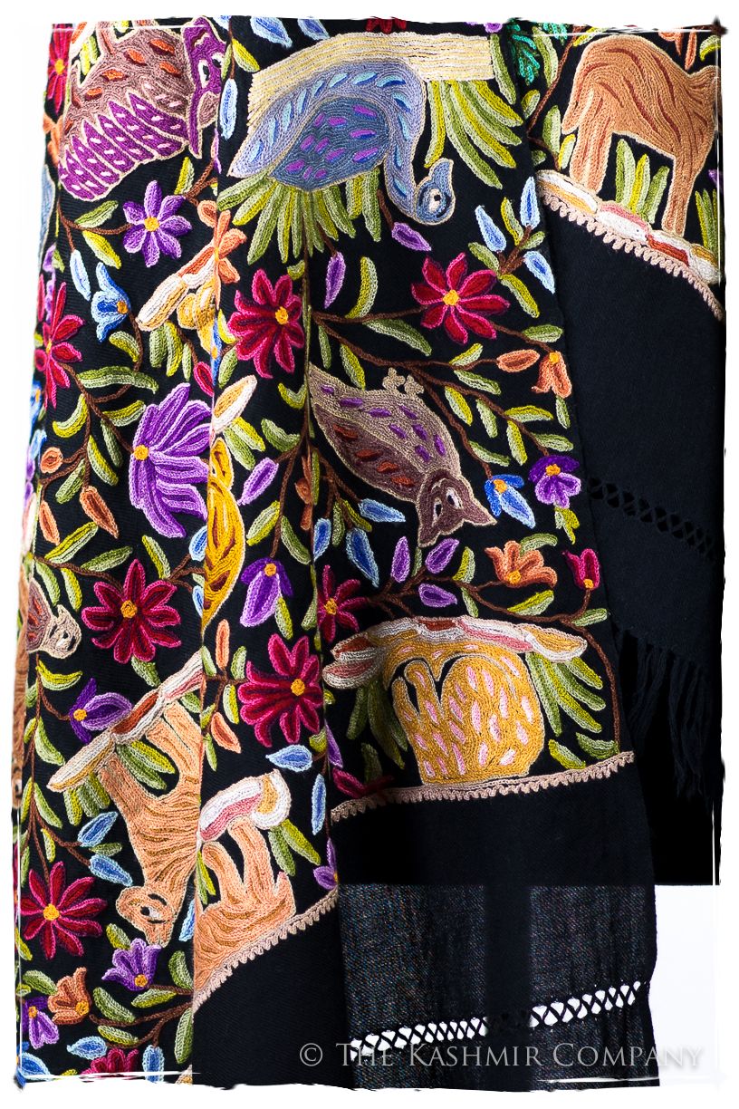 Jardin de Crépuscule du Sanctuaire Colonial Indien Antiquaires Shawl