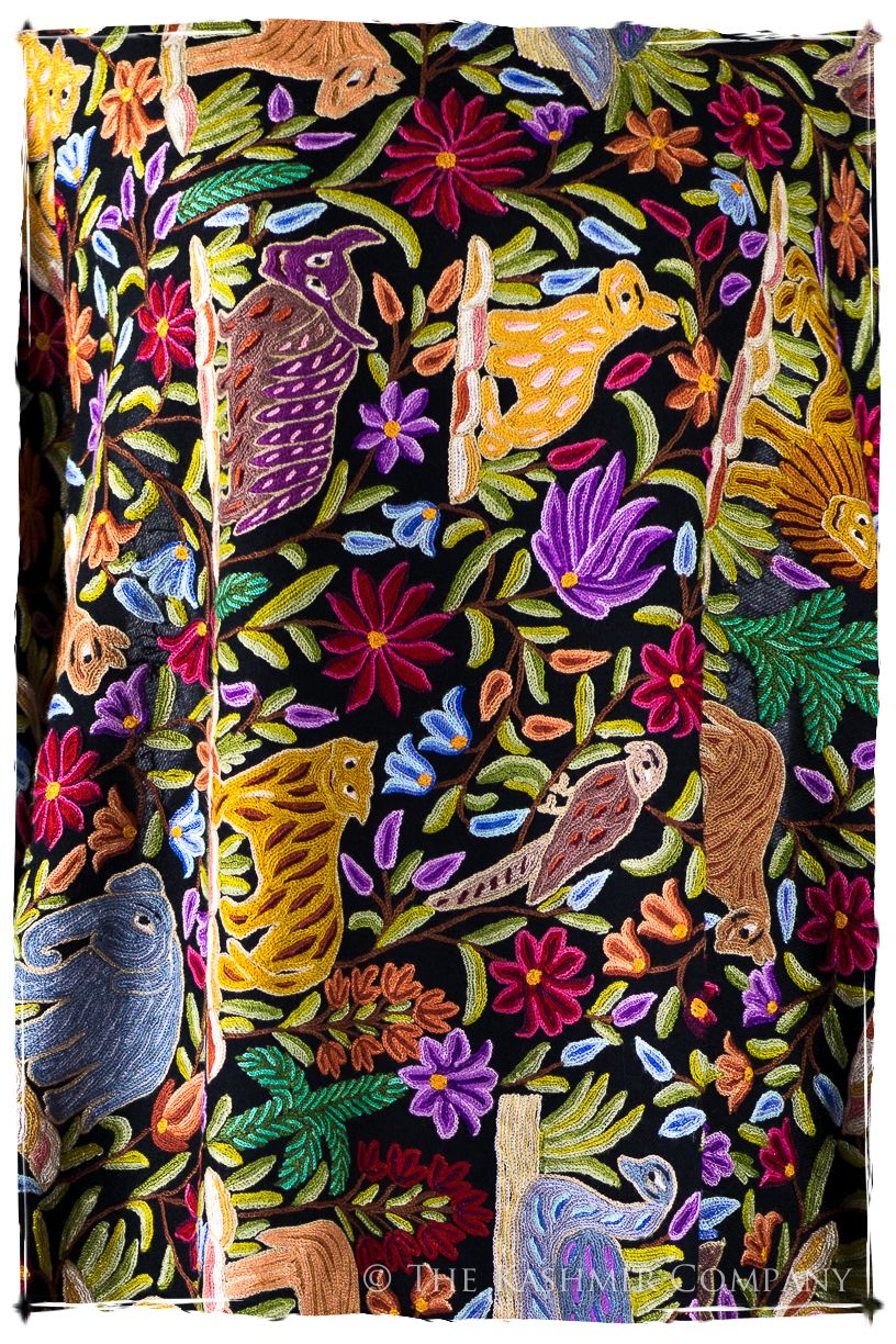 Jardin de Crépuscule du Sanctuaire Colonial Indien Antiquaires Shawl