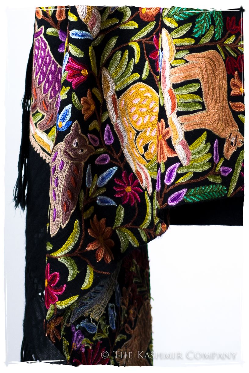 Jardin de Crépuscule du Sanctuaire Colonial Indien Antiquaires Shawl