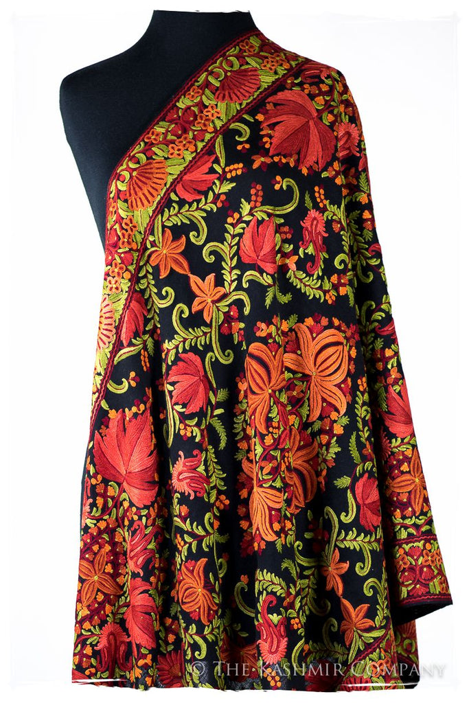 Jardin Chinar de Bijoux Rouges en Cachemire Antiquaires Shawl