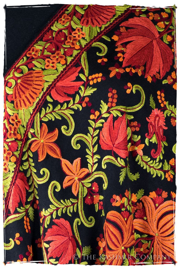 Jardin Chinar de Bijoux Rouges en Cachemire Antiquaires Shawl