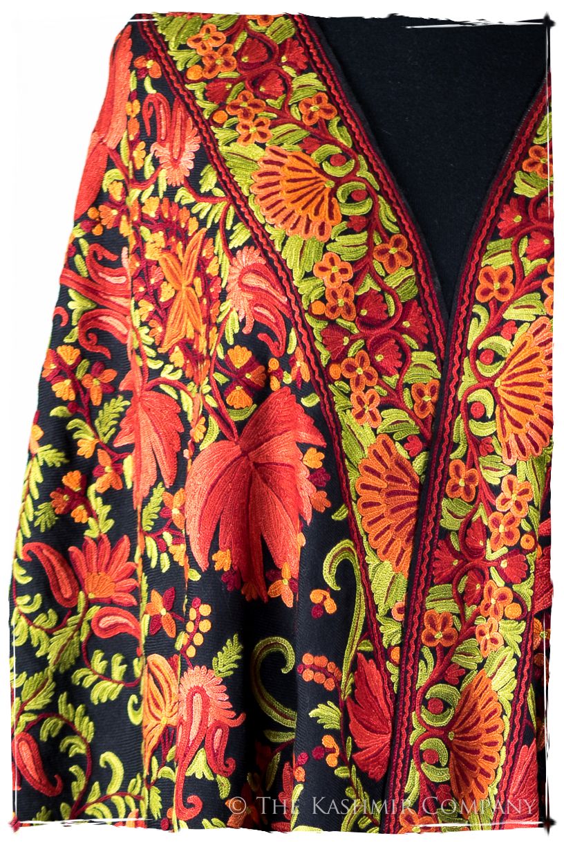 Jardin Chinar de Bijoux Rouges en Cachemire Antiquaires Shawl