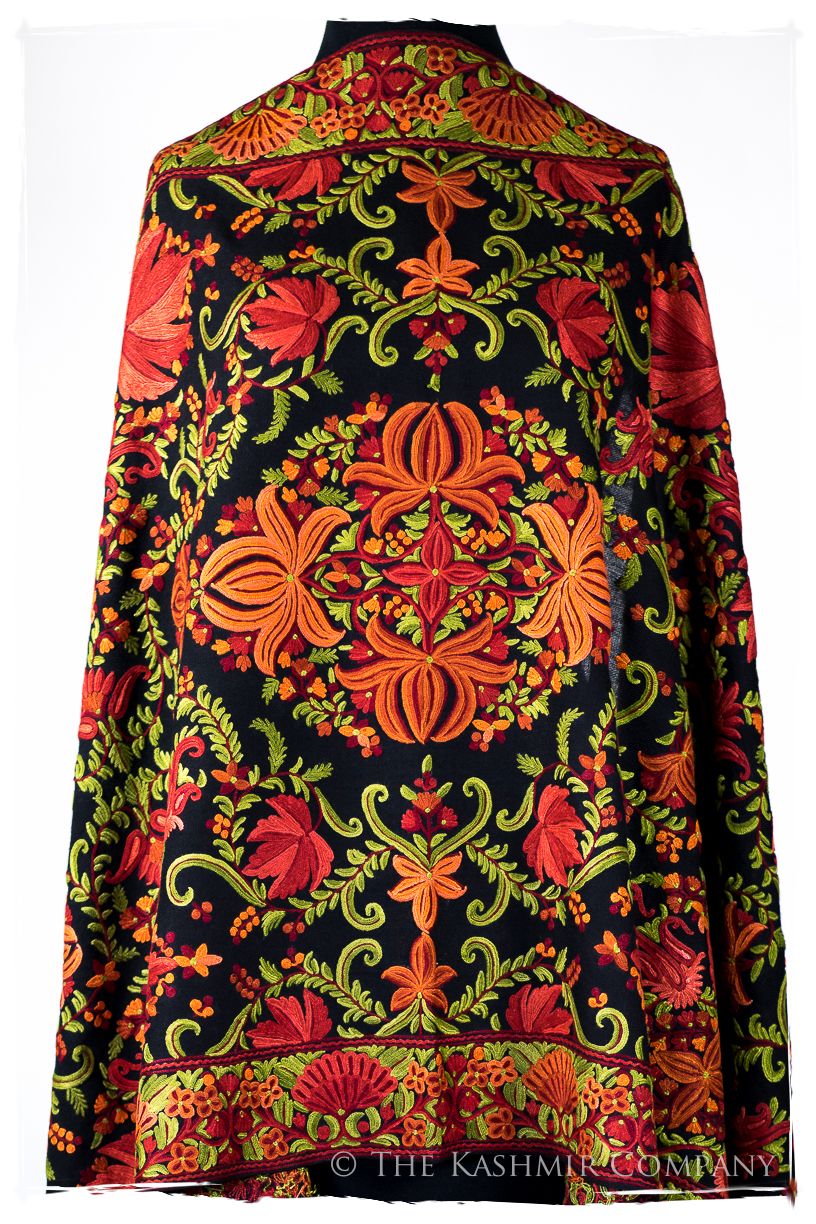 Jardin Chinar de Bijoux Rouges en Cachemire Antiquaires Shawl