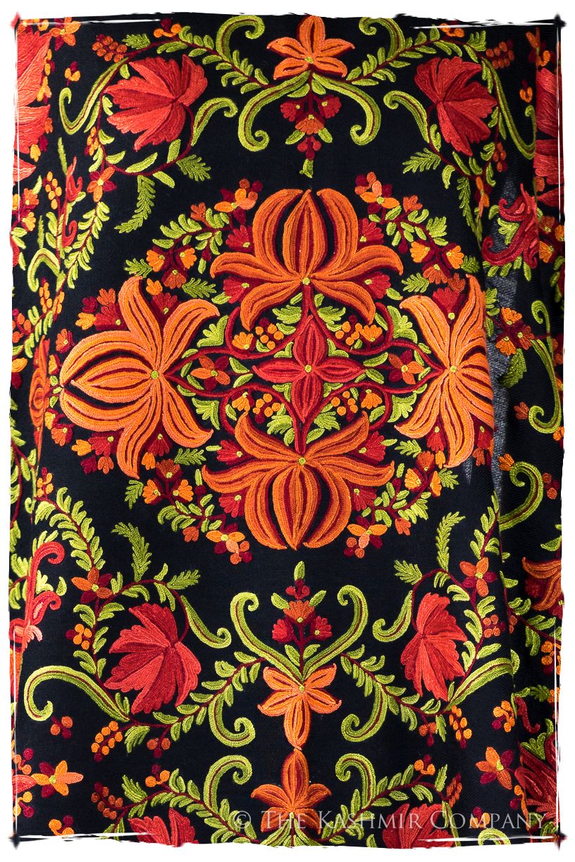 Jardin Chinar de Bijoux Rouges en Cachemire Antiquaires Shawl