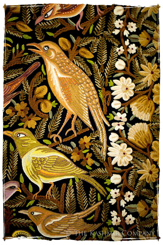 Oiseaux d'Afrique du Nord Arabe Antiquaires Shawl