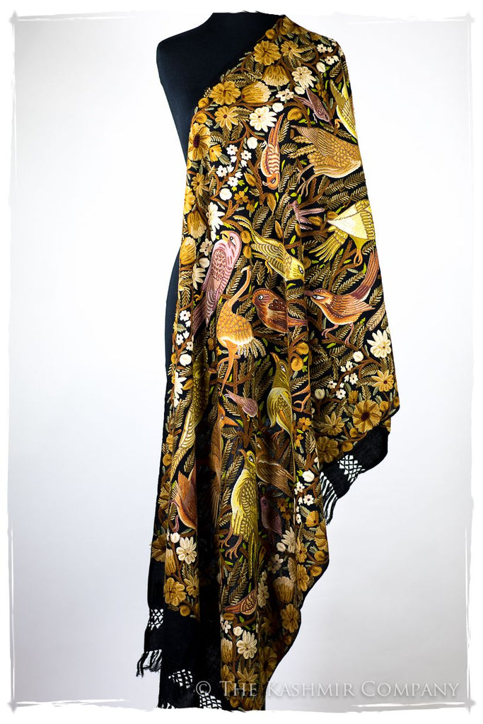 Oiseaux d'Afrique du Nord Arabe Antiquaires Shawl