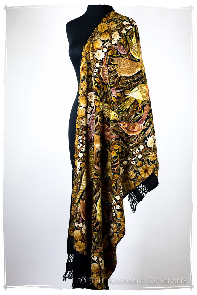 Oiseaux d'Afrique du Nord Arabe Antiquaires Shawl