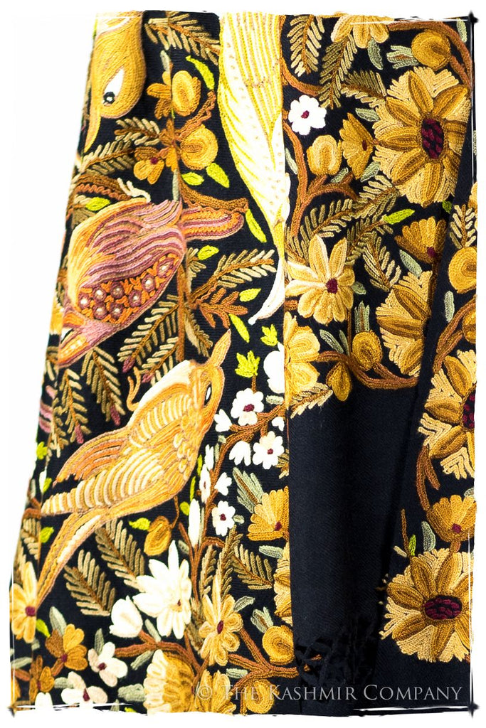 Oiseaux d'Afrique du Nord Arabe Antiquaires Shawl