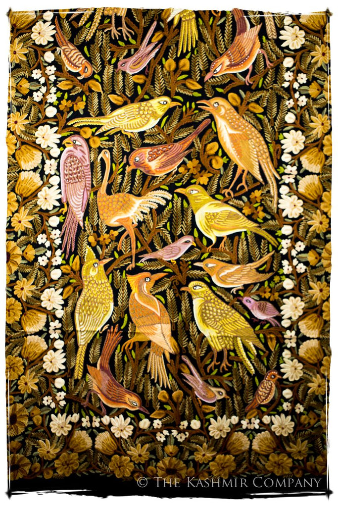 Oiseaux d'Afrique du Nord Arabe Antiquaires Shawl