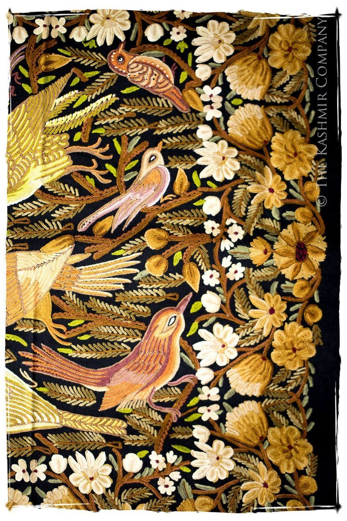 Oiseaux d'Afrique du Nord Arabe Antiquaires Shawl