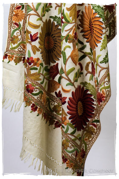 Fleur de Soleil Ivoire Indienne Antiquaires Shawl