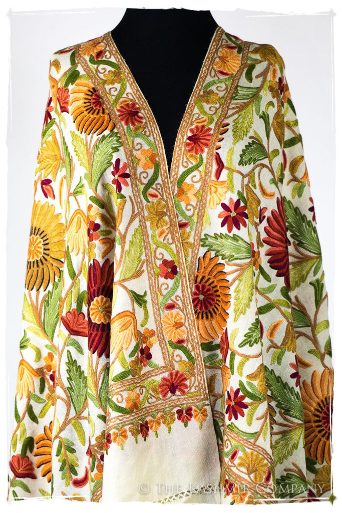 Fleur de Soleil Ivoire Indienne Antiquaires Shawl