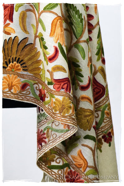 Fleur de Soleil Ivoire Indienne Antiquaires Shawl