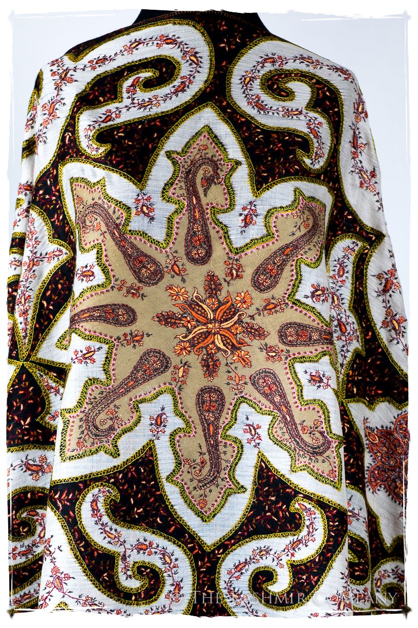 The Mona Lisa Blanc Noir Citron Deux Shawl