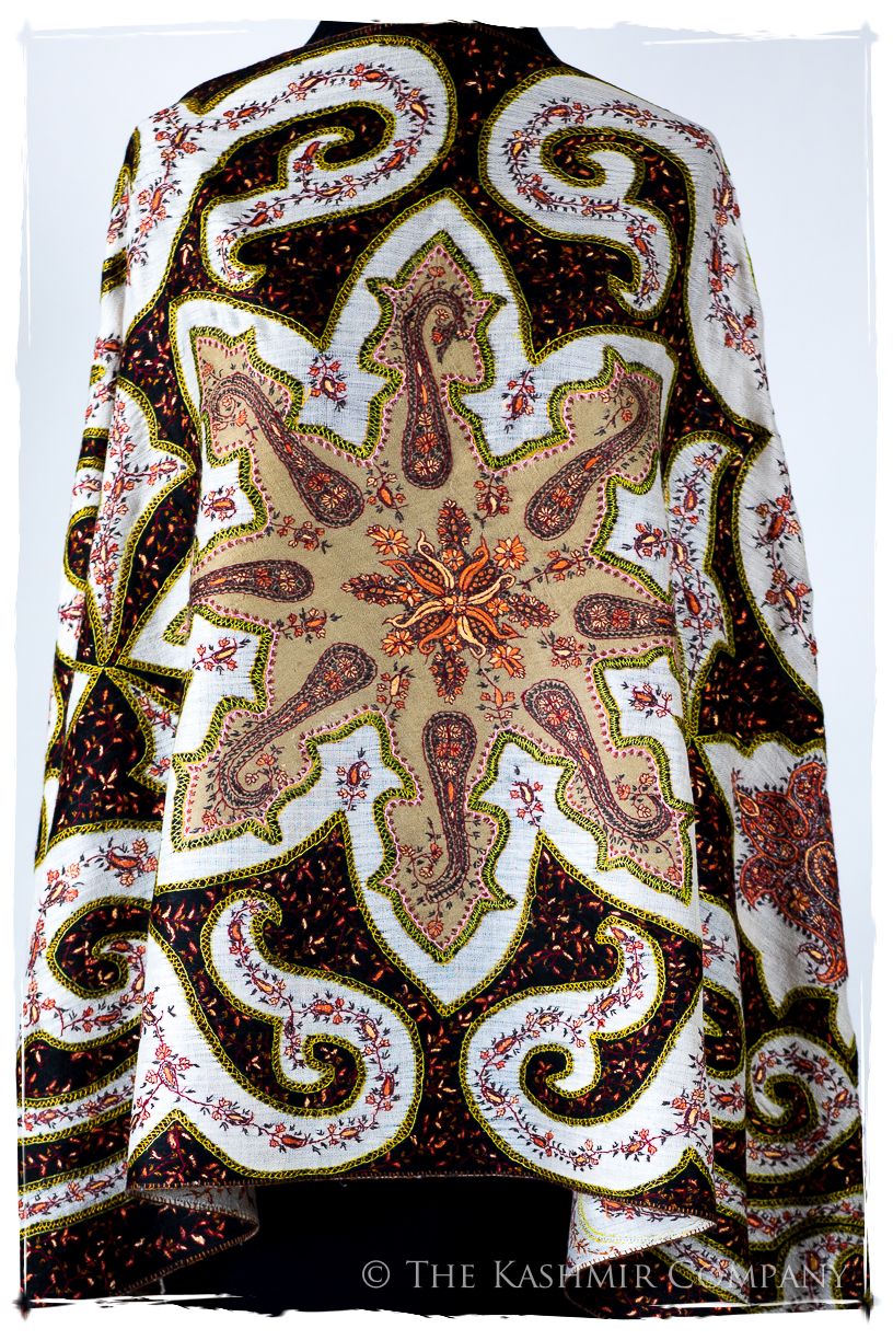 The Mona Lisa Blanc Noir Citron Deux Shawl