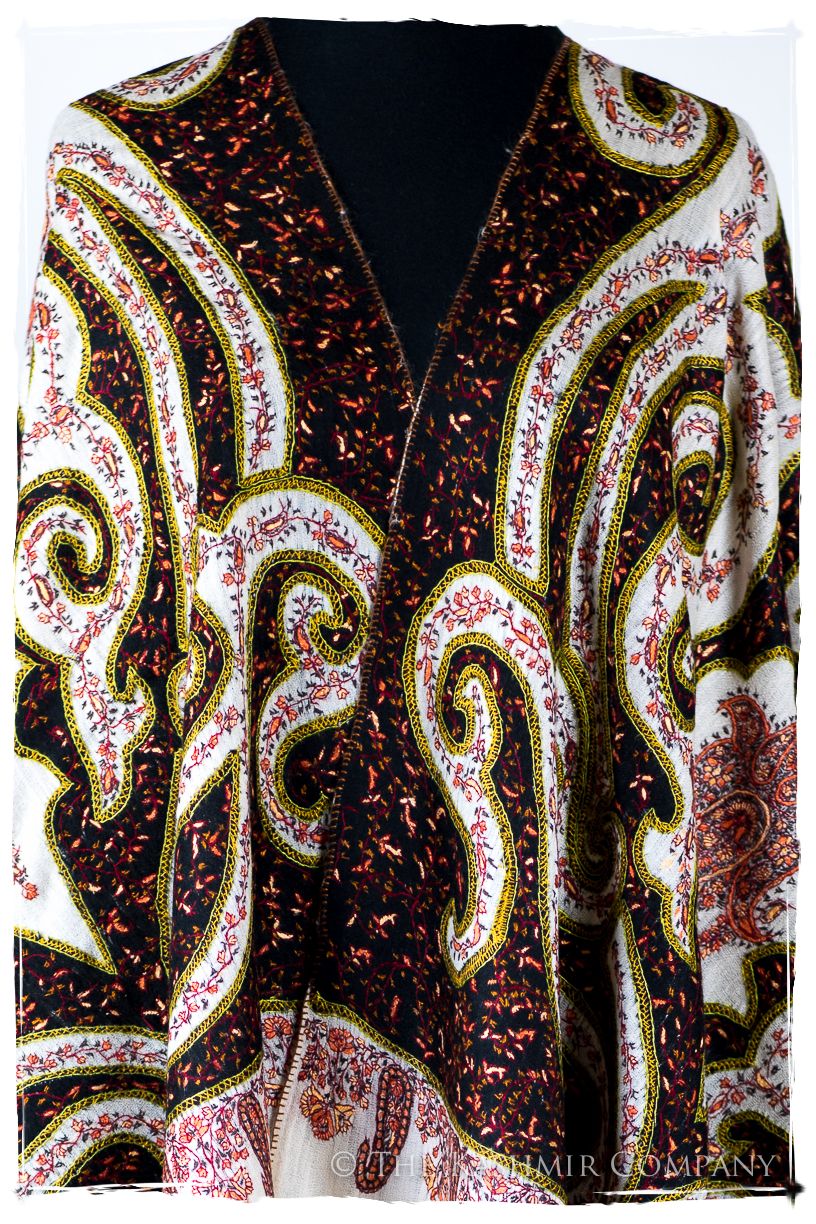 The Mona Lisa Blanc Noir Citron Deux Shawl