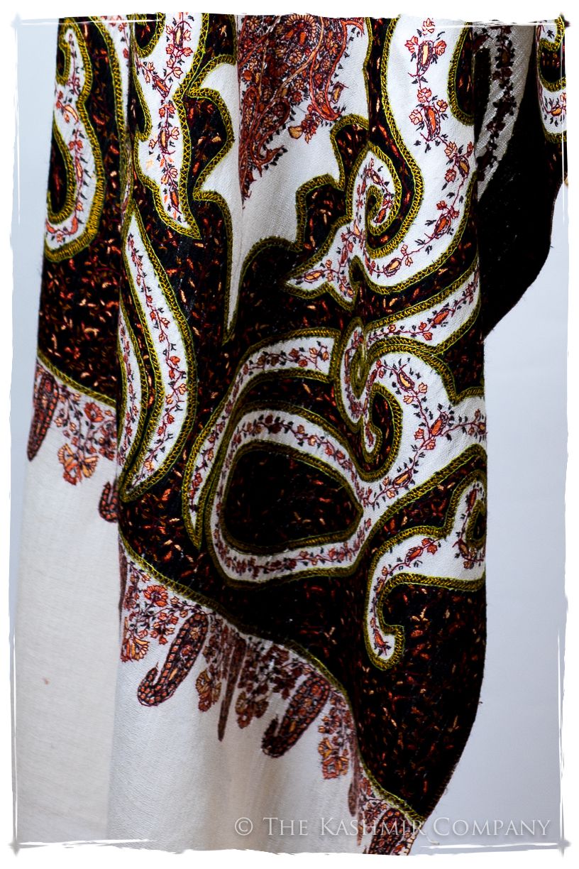The Mona Lisa Blanc Noir Citron Deux Shawl
