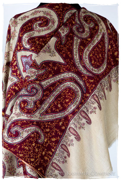 The Mona Lisa Bordeaux Marin Deux Shawl