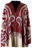 The Mona Lisa Bordeaux Marin Deux Shawl