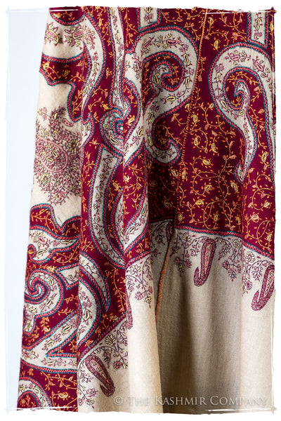 The Mona Lisa Bordeaux Marin Deux Shawl