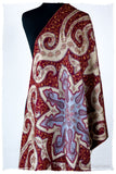 The Mona Lisa Bordeaux Marin Deux Shawl