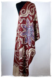 The Mona Lisa Bordeaux Marin Deux Shawl