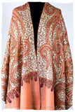 The Mona Lisa Peach Amber Deux Shawl