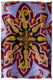 The Mona Lisa Bordeaux Aztec Gold Deux Shawl