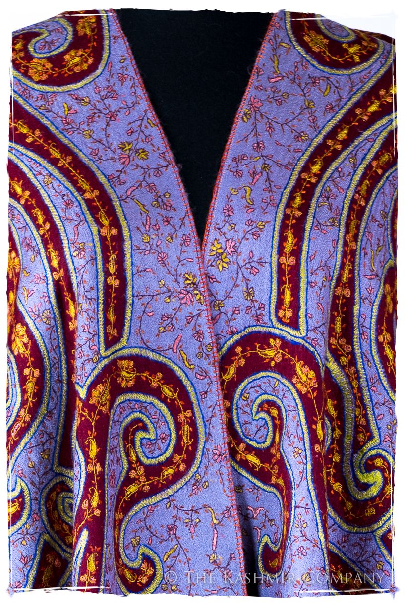 The Mona Lisa Bordeaux Aztec Gold Deux Shawl