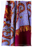 The Mona Lisa Bordeaux Aztec Gold Deux Shawl