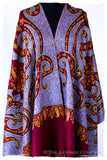 The Mona Lisa Bordeaux Aztec Gold Deux Shawl