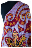 The Mona Lisa Bordeaux Aztec Gold Deux Shawl