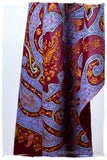 The Mona Lisa Bordeaux Aztec Gold Deux Shawl