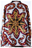 The Mona Lisa Bordeaux Aspen Gold Blanc Deux Shawl