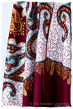 The Mona Lisa Bordeaux Aspen Gold Blanc Deux Shawl