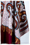 The Mona Lisa Bordeaux Aspen Gold Blanc Deux Shawl